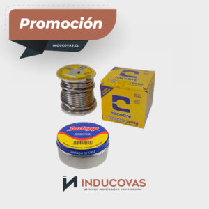 Pack carrete de soldadura NACOBRE 50% SN/PB + Pasta para soldar 500Gr. -  Inducovas